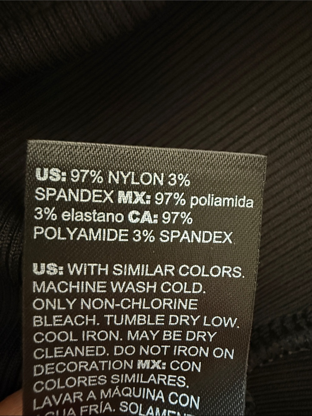 White House Black Market Black Ribbed Lace-Up Short Sleeve Top - Picture 3 of 3